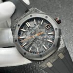 DIW Factory Audemars Piguet Royal Oak 15500 VOIDLINE 41mm Carbon Fiber Orange Line Rubber Strap Black Dial