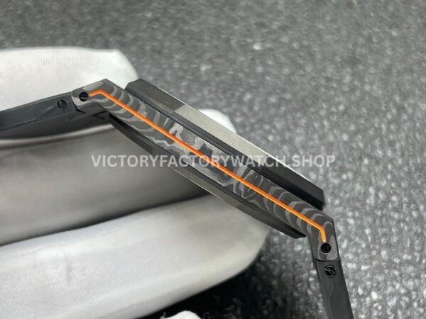 DIW Factory Audemars Piguet Royal Oak 15500 VOIDLINE 41mm Carbon Fiber Orange Line Rubber Strap Black Dial