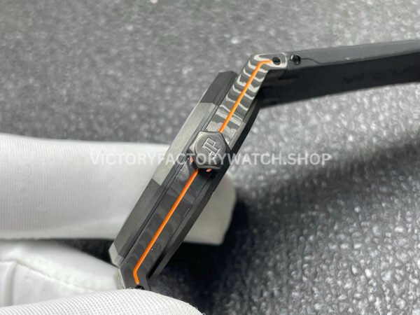 DIW Factory Audemars Piguet Royal Oak 15500 VOIDLINE 41mm Carbon Fiber Orange Line Rubber Strap Black Dial