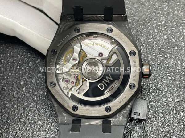 DIW Factory Audemars Piguet Royal Oak 15500 VOIDLINE 41mm Carbon Fiber Orange Line Rubber Strap Black Dial