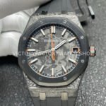 DIW Factory Audemars Piguet Royal Oak 15500 VOIDLINE 41mm Carbon Fiber Orange Line Rubber Strap Black Dial
