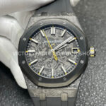DIW Factory Audemars Piguet Royal Oak 15500 VOIDLINE 41mm Carbon Fiber Orange Line Rubber Strap Black Dial
