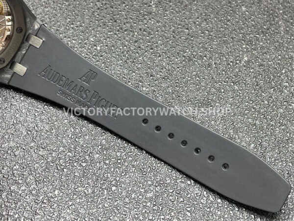 DIW Factory Audemars Piguet Royal Oak 15500 VOIDLINE 41mm Carbon Fiber Orange Line Rubber Strap Black Dial