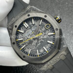 DIW Factory Audemars Piguet Royal Oak 15500 VOIDLINE 41mm Carbon Fiber Orange Line Rubber Strap Black Dial