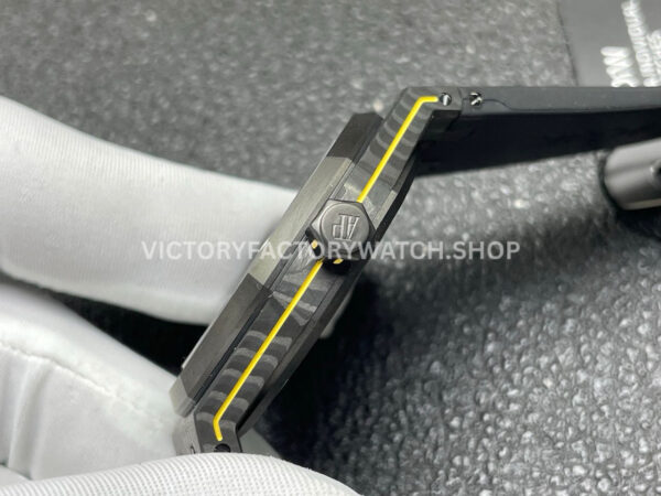 DIW Factory Audemars Piguet Royal Oak 15500 VOIDLINE 41mm Carbon Fiber Orange Line Rubber Strap Black Dial