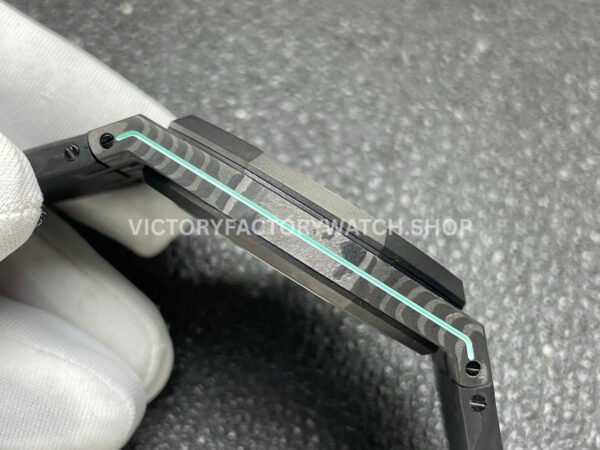 DIW Factory Audemars Piguet Royal Oak 15500 VOIDLINE 41mm Carbon Fiber Green Line Rubber Strap Black Dial