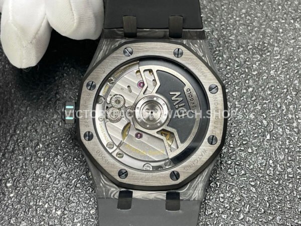 DIW Factory Audemars Piguet Royal Oak 15500 VOIDLINE 41mm Carbon Fiber Green Line Rubber Strap Black Dial
