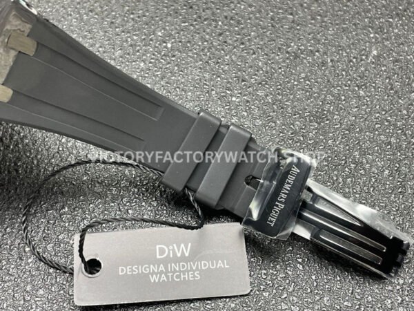 DIW Factory Audemars Piguet Royal Oak 15500 VOIDLINE 41mm Carbon Fiber Green Line Rubber Strap Black Dial