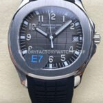 E7 Patek Philippe Aquanaut 5167A black strap black dial