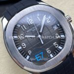 E7 Factory Patek Philippe Aquanaut 5167A-001 40mm Black Rubber Strap Black Dial