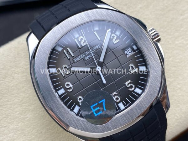 E7 Factory Patek Philippe Aquanaut 5167A-001 40mm Black Rubber Strap Black Dial