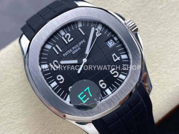 E7 Factory Patek Philippe Aquanaut 5167A-001 40mm Rubber Strap Black Dial