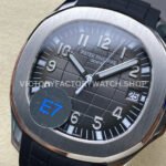 E7 Factory Patek Philippe Aquanaut 5167A-001 40mm Black Rubber Strap Black Dial