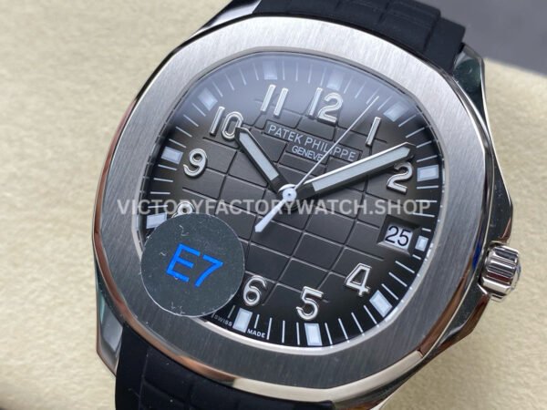 E7 Factory Patek Philippe Aquanaut 5167A-001 40mm Black Rubber Strap Black Dial