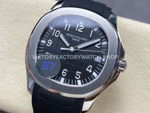 E7 Factory Patek Philippe Aquanaut 5167A-001 40mm Rubber Strap Black Dial