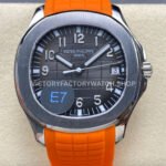 E7 Patek Philippe Aquanaut 5167A orange strap black dial