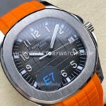 E7 Factory Patek Philippe Aquanaut 5167A-001 40mm Orange Rubber Strap Black Dial