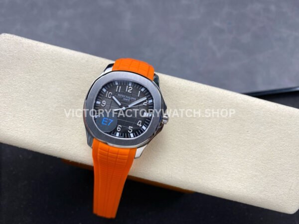 E7 Factory Patek Philippe Aquanaut 5167A-001 40mm Orange Rubber Strap Black Dial