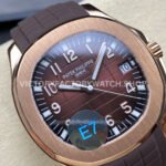 E7 Factory Patek Philippe Aquanaut 5167R-001 40mm Rose Gold Rubber Strap Brown Dial