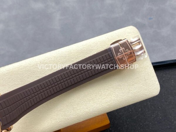 E7 Factory Patek Philippe Aquanaut 5167R-001 40mm Rose Gold Rubber Strap Brown Dial