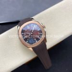E7 Factory Patek Philippe Aquanaut 5167R-001 40mm Rose Gold Rubber Strap Brown Dial