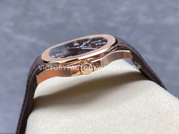E7 Factory Patek Philippe Aquanaut 5167R-001 40mm Rose Gold Rubber Strap Brown Dial