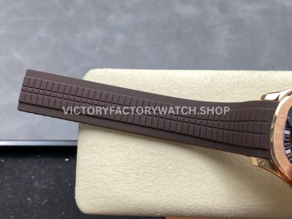 E7 Factory Patek Philippe Aquanaut 5167R-001 40mm Rose Gold Rubber Strap Brown Dial