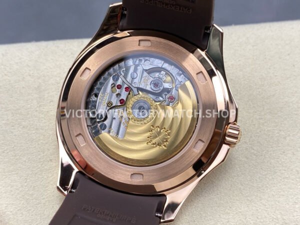 E7 Factory Patek Philippe Aquanaut 5167R-001 40mm Rose Gold Rubber Strap Brown Dial