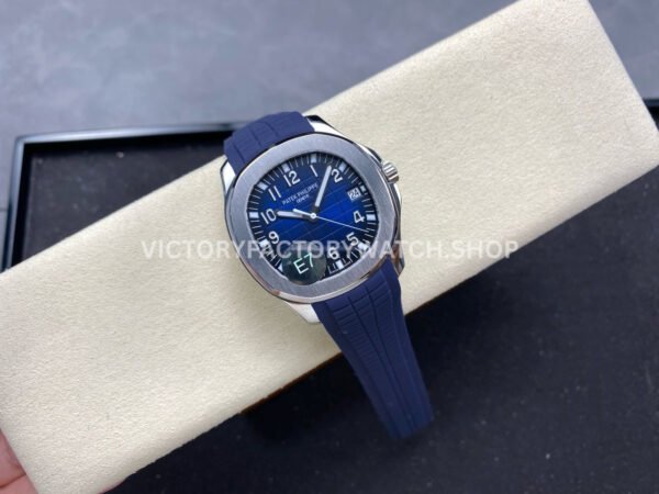 E7 Factory Patek Philippe Aquanaut 5168G-001 40mm White Gold Rubber Strap Blue Dial