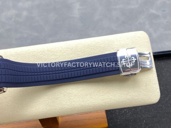 E7 Factory Patek Philippe Aquanaut 5168G-001 40mm White Gold Rubber Strap Blue Dial