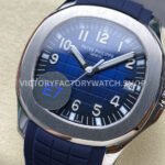 E7 Factory Patek Philippe Aquanaut 5168G-001 40mm White Gold Rubber Strap Blue Dial