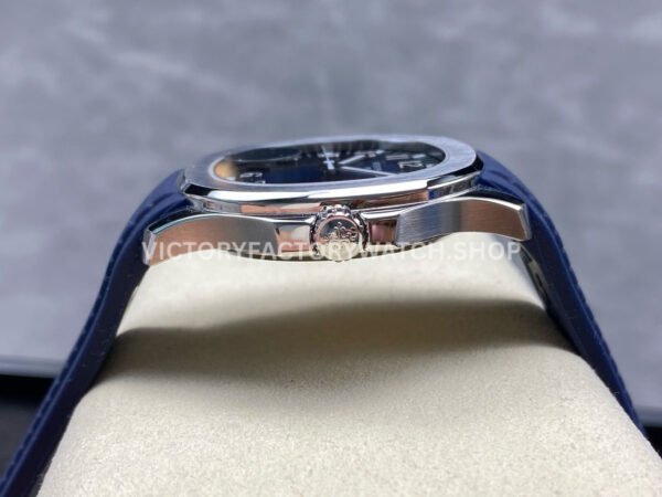 E7 Factory Patek Philippe Aquanaut 5168G-001 40mm White Gold Rubber Strap Blue Dial