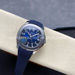 E7 Factory Patek Philippe Aquanaut 5168G-001 40mm White Gold Rubber Strap Blue Dial