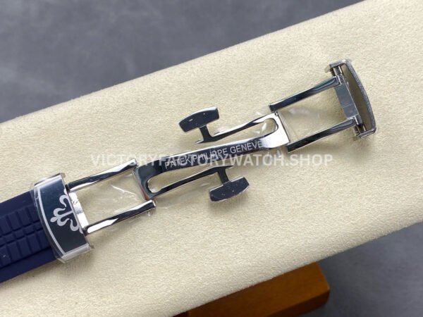 E7 Factory Patek Philippe Aquanaut 5168G-001 40mm White Gold Rubber Strap Blue Dial