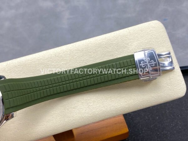 E7 Factory Patek Philippe Aquanaut 5168G-010 40mm White Gold Rubber Strap Avocado Green Dial