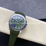 E7 Factory Patek Philippe Aquanaut 5168G-010 40mm White Gold Rubber Strap Avocado Green Dial