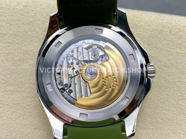 E7 Factory Patek Philippe Aquanaut 5168G-010 40mm White Gold Rubber Strap Avocado Green Dial