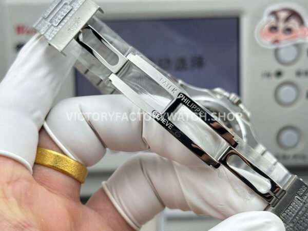 E7 Factory Patek Philippe Nautilus 5711 40mm White Gold Baguette Diamond Bezel Diamond Dial