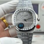 E7 Patek Philippe Nautilus 5711 baguette diamond dial