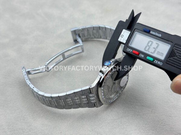 E7 Factory Patek Philippe Nautilus 5711 40mm White Gold Diamond Bezel Baguette Diamond Dial