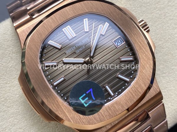 E7 Factory Patek Philippe Nautilus 5711/1R-001 40mm Full Rose Gold Brown Dial