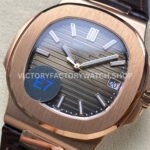 E7 Factory Patek Philippe Nautilus 5711/1R-001 40mm Leather Strap Rose Gold Brown Dial