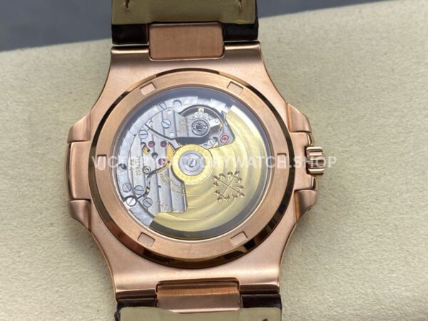 E7 Factory Patek Philippe Nautilus 5711/1R-001 40mm Leather Strap Rose Gold Brown Dial