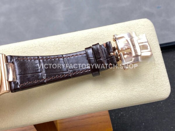 E7 Factory Patek Philippe Nautilus 5711/1R-001 40mm Leather Strap Rose Gold Brown Dial