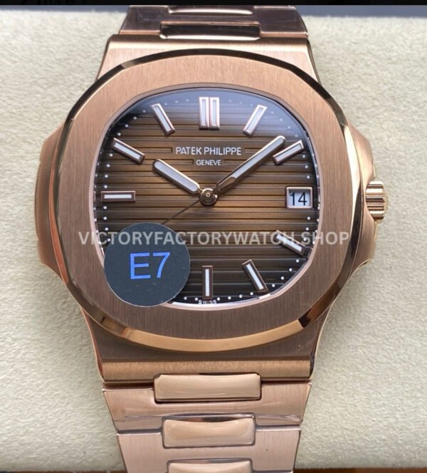 E7 Patek Philippe Nautilus 5711 1R brown dial rose gold