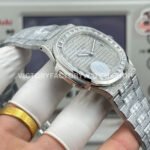 E7 Factory Patek Philippe Nautilus 5719G-010 40mm White Gold Diamond Bezel Diamond Dial