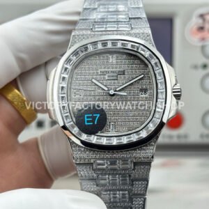 E7 Patek Philippe Nautilus 5719G-010 diamond dial white gold