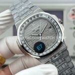 E7 Factory Patek Philippe Nautilus 5719G-010 40mm White Gold Diamond Bezel Diamond Dial