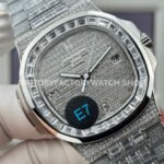 E7 Factory Patek Philippe Nautilus 5719G-010 40mm White Gold Diamond Bezel Diamond Dial