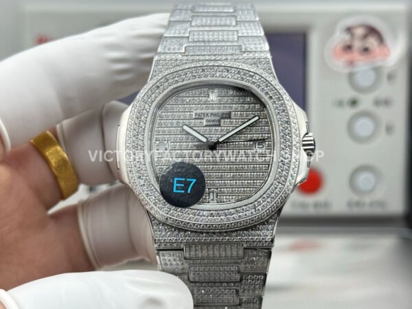 E7 Patek Philippe Nautilus 5719G-001 diamond bezel diamond dial